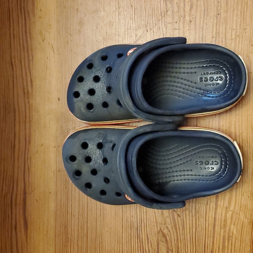 Blue crocs Toddler size 8